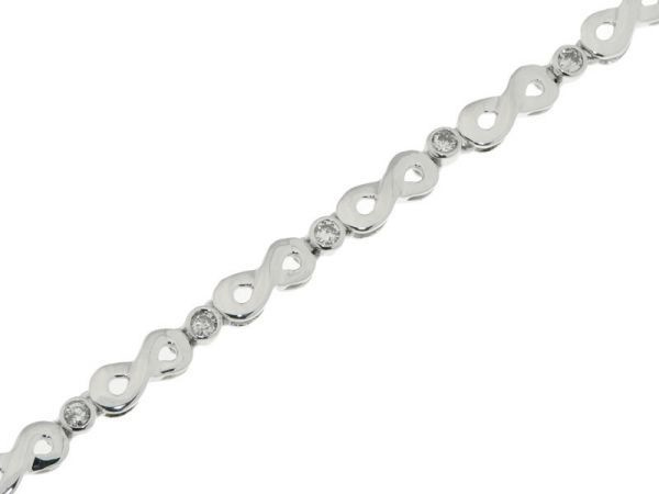 Bracelet Or Blanc Diamant Signe Infini Ref. 38270 Bracelet Or Blanc Diamant Signe Infini Ref. 38270