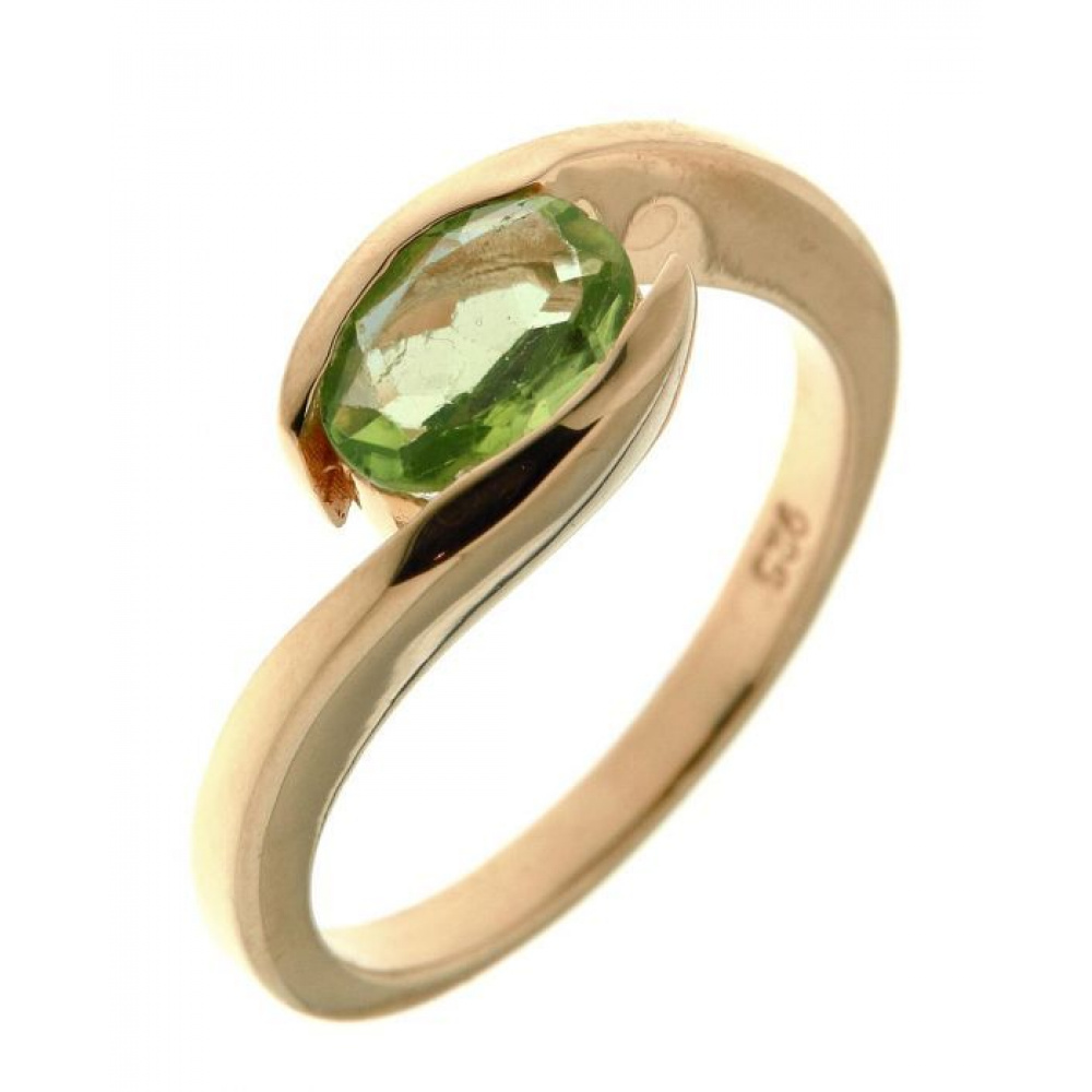 Bague Vermeil PÃ©ridot Ovale 8x6mm Ref. 38021