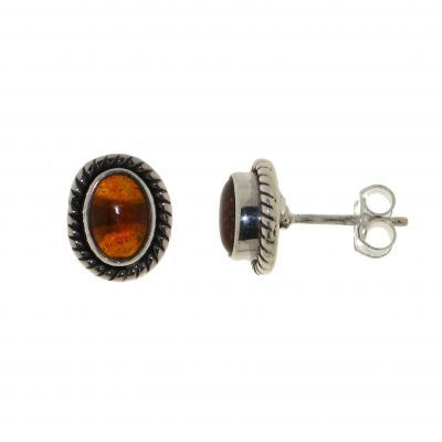 Boucles d'oreilles Argent  Ambre