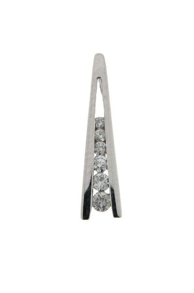 Pendentif Or Blanc Diamant