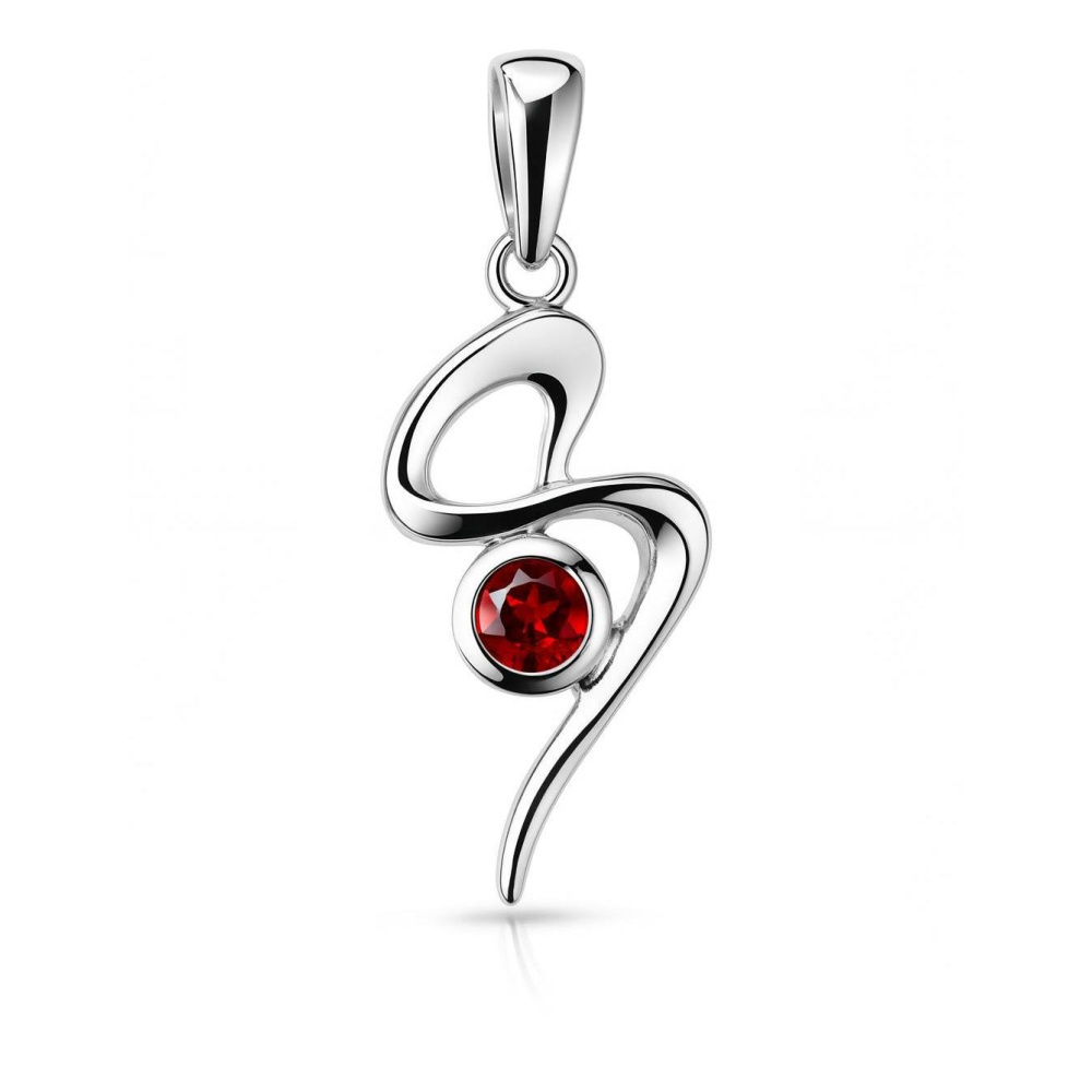 Pendentif Argent  Grenat