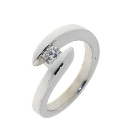 bague diamants or blanc
