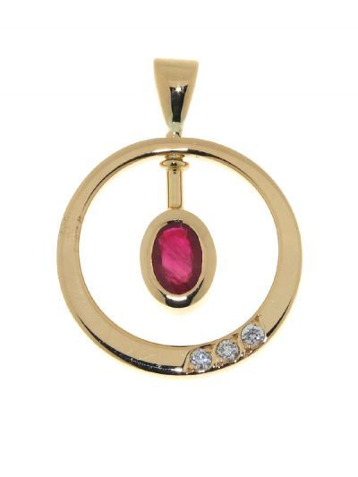 Pendentif Or  Rubis
