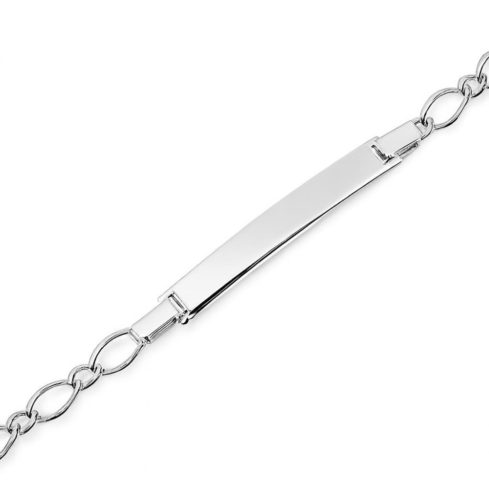  Bracelet Identit&eacute; en Argent 925/1000<br />Maille figaro altern&eacute;e 1.1 de 4,5mm de large<br />Longueur du bracelet : 18cm