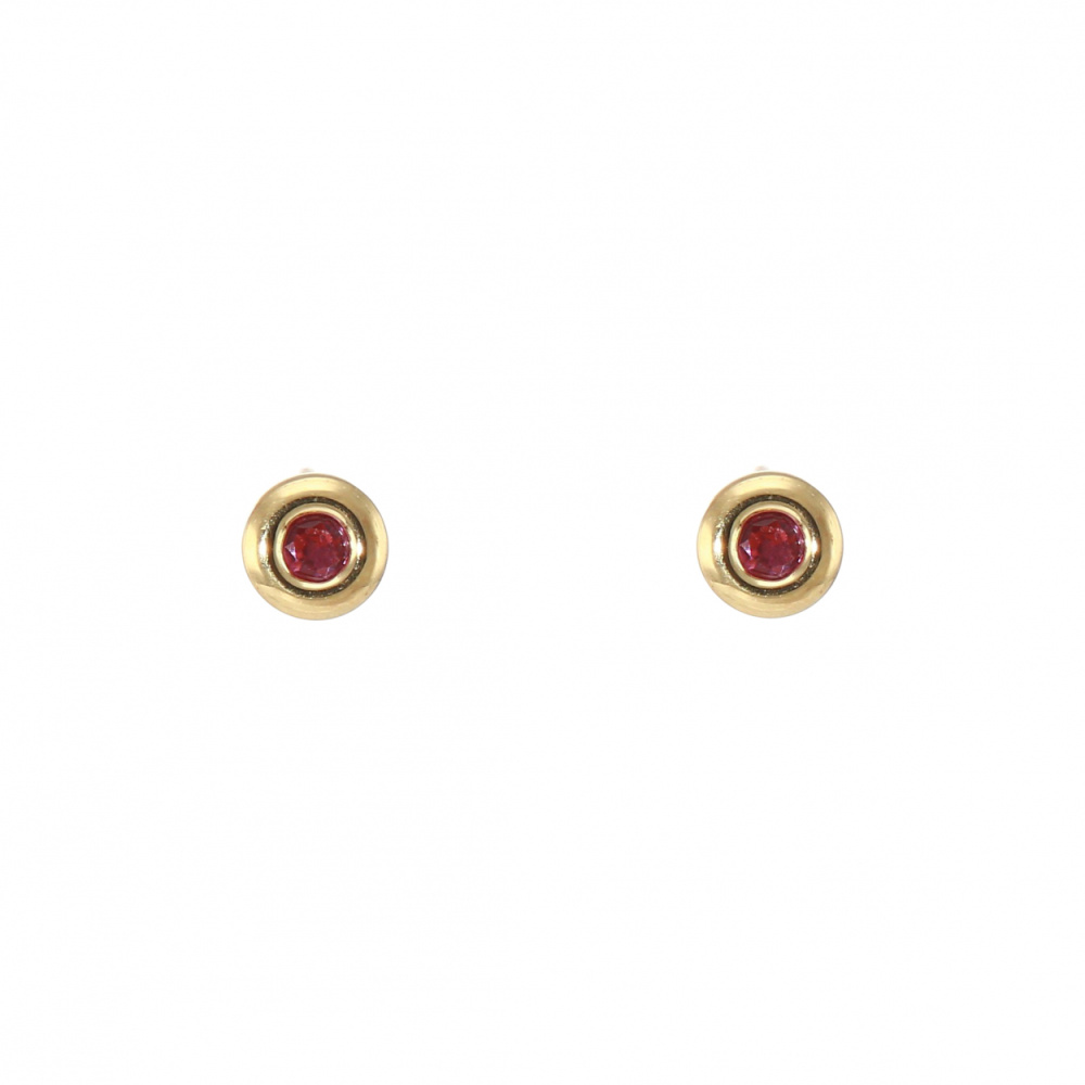 Boucles d'oreilles Or  Rubis