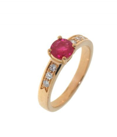 Bague Or  Rubis et Diamants