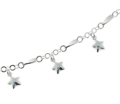 Bracelet Argent Breloques Etoiles