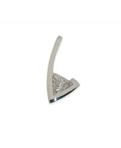 Pendentif Or Blanc Diamant