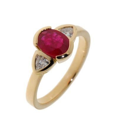 Bague Or Rubis et Diamants