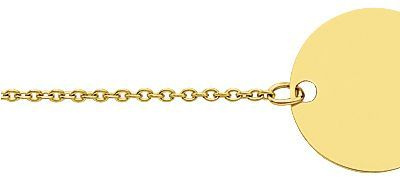 Gourmette b�b� Or Jaune Plaque Ronde