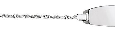Gourmette b�b� Or Blanc 1.2mm - 14cm