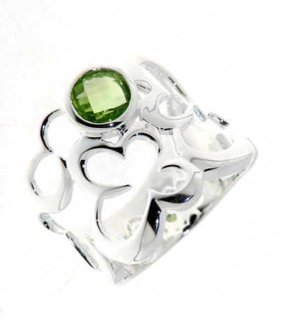 Bague Argent  P�ridot 