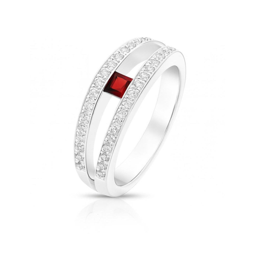 Bague Argent  Grenat 