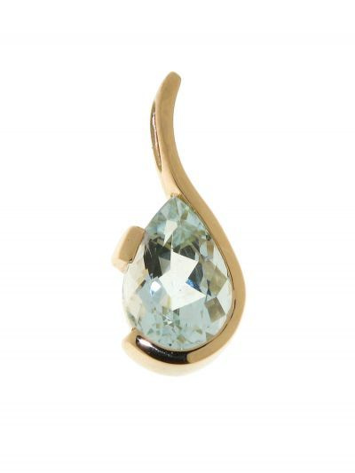 Pendentif Or  Aigue Marine 