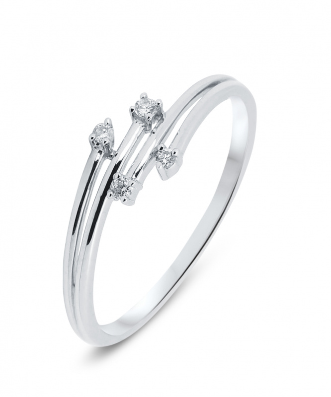 Bague Or Blanc Diamant