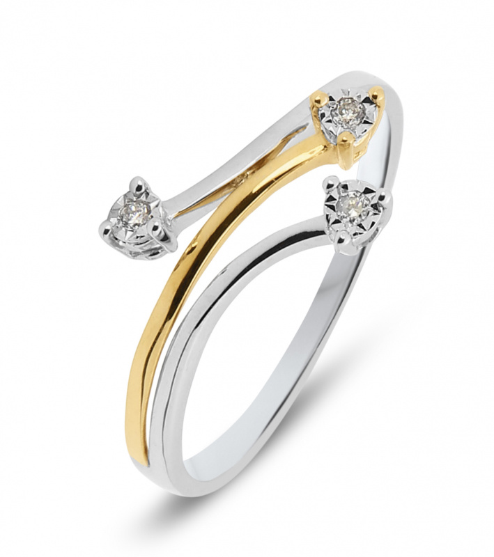 Bague 2 Ors Diamant