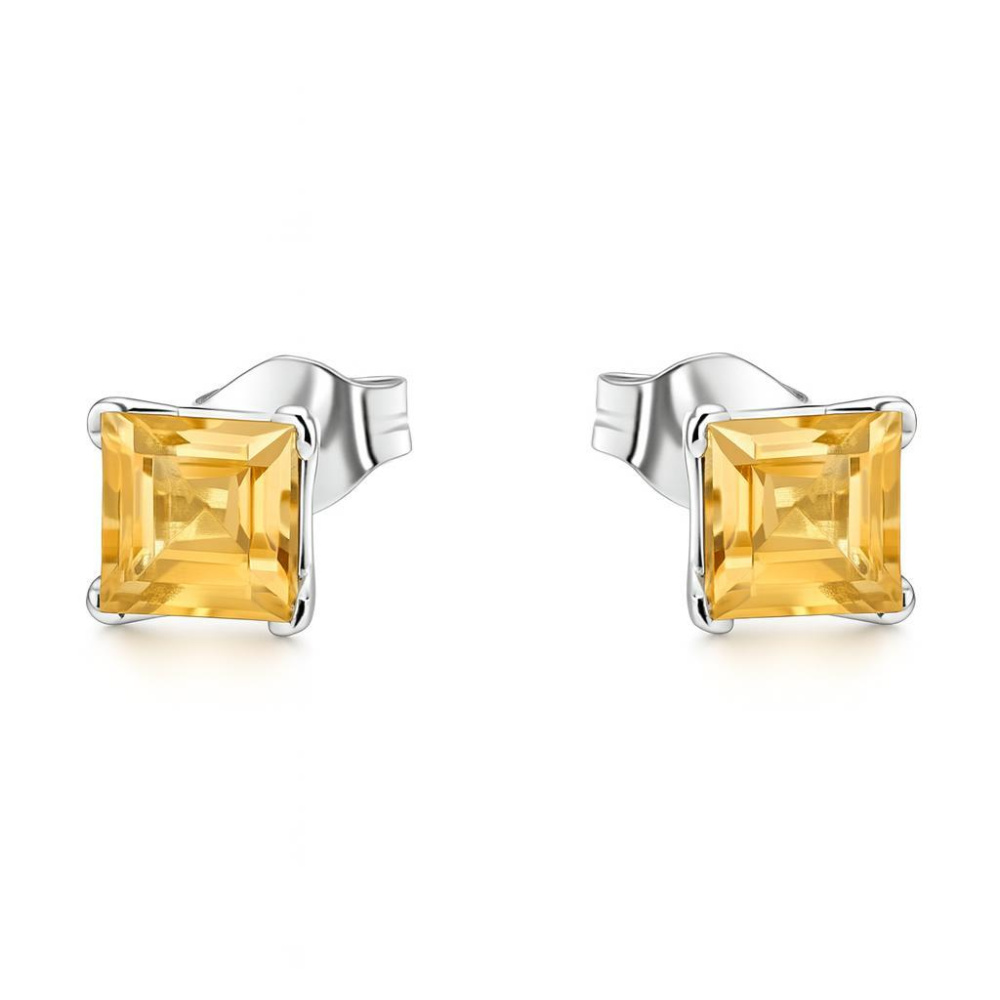 Boucles d'oreilles Argent  Citrine 