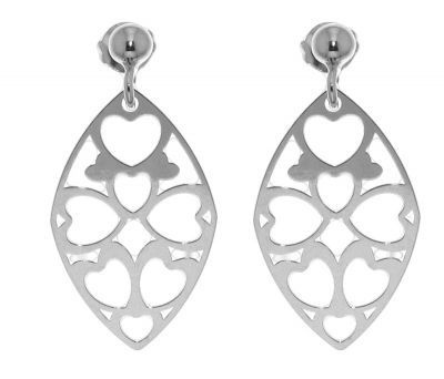 Boucles d'oreilles Argent Pendantes Coeurs