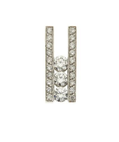 Pendentif Or Blanc Diamant