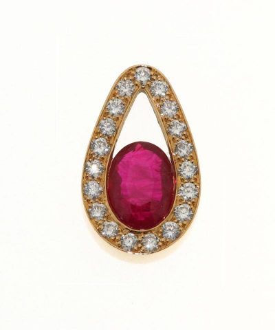 Pendentif Or Rubis et Diamant