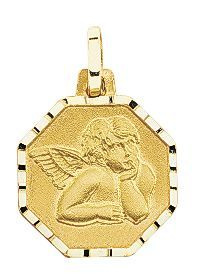 M�daille bapt�me ange en Or 750