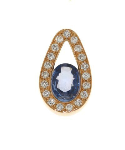 Pendentif Or  Saphir et Diamants