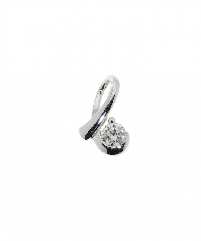 Pendentif Diamant Or Blanc