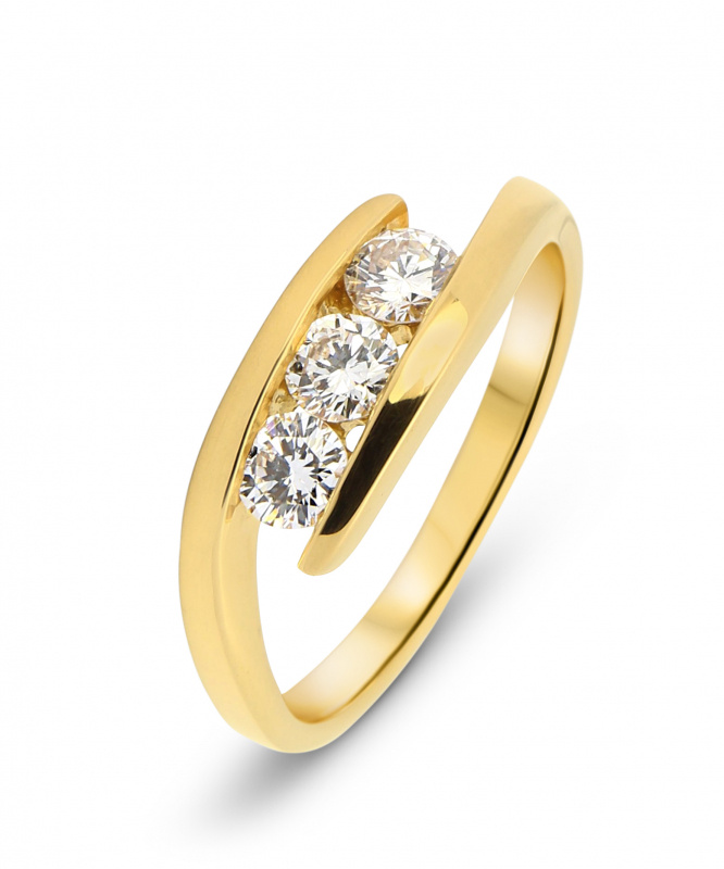 Bague Diamant Or Jaune