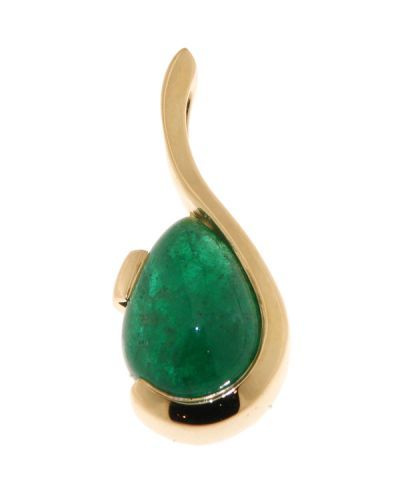 Pendentif Or Jaune Emeraude
