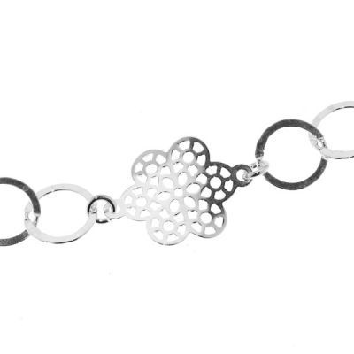 Bracelet Argent Fleurs ajour�es