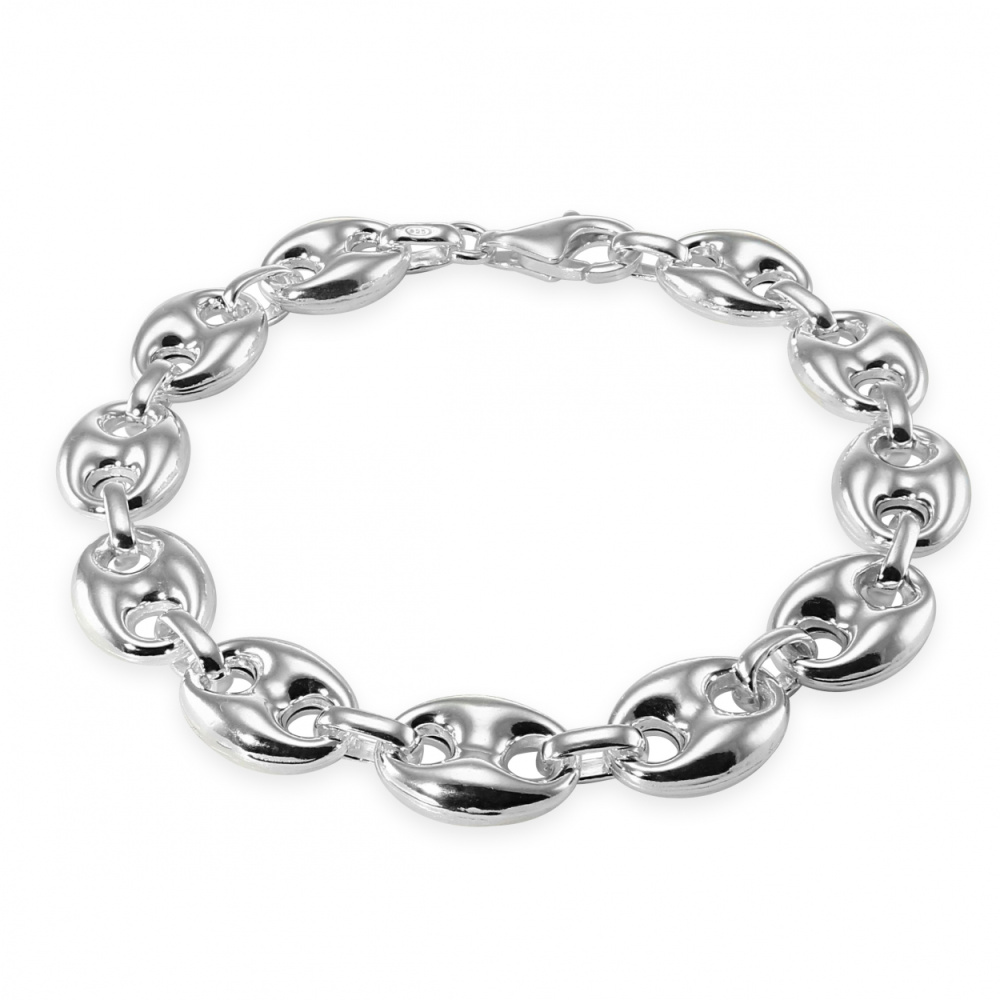 Bracelet Argent Grains de caf�