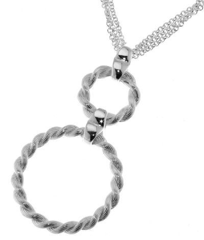 Collier Argent Motis torsad�s