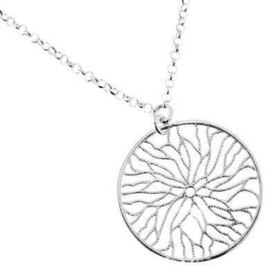 Collier Argent Motif filigran�