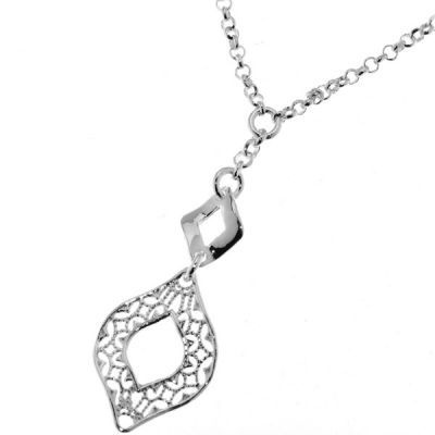 Collier Argent Motif filigran�
