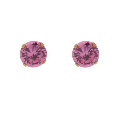 Boucles d'oreilles Or Oxyde de zirconium Rose