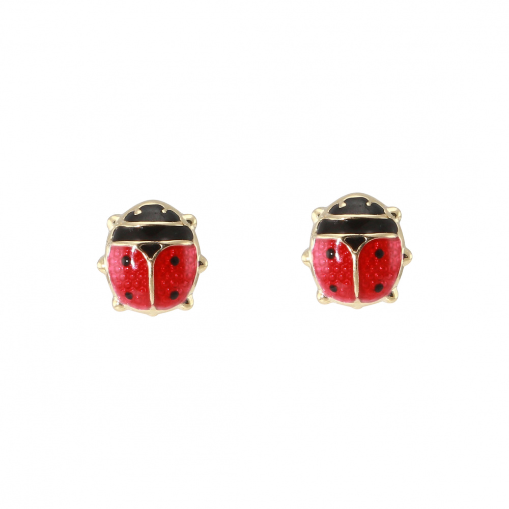 Boucles d'oreilles Coccinelles Or