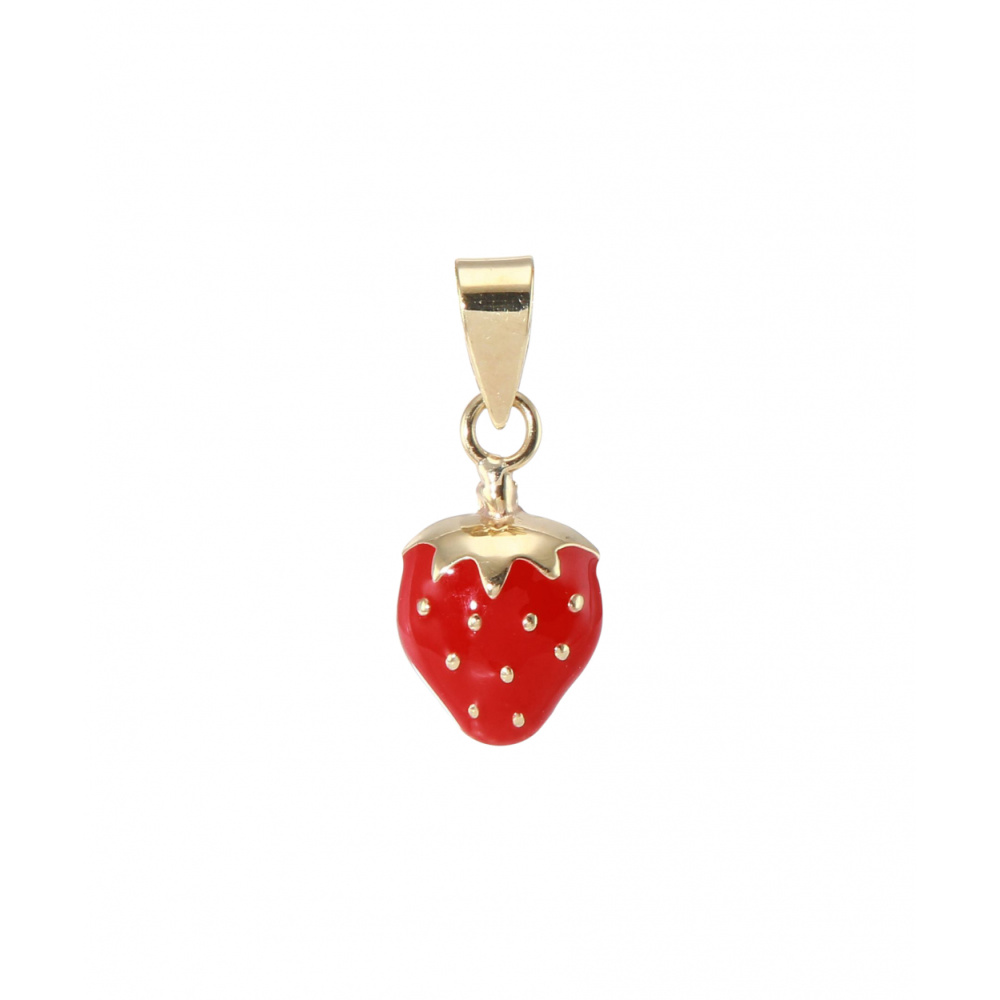 Pendentif Fraise Or