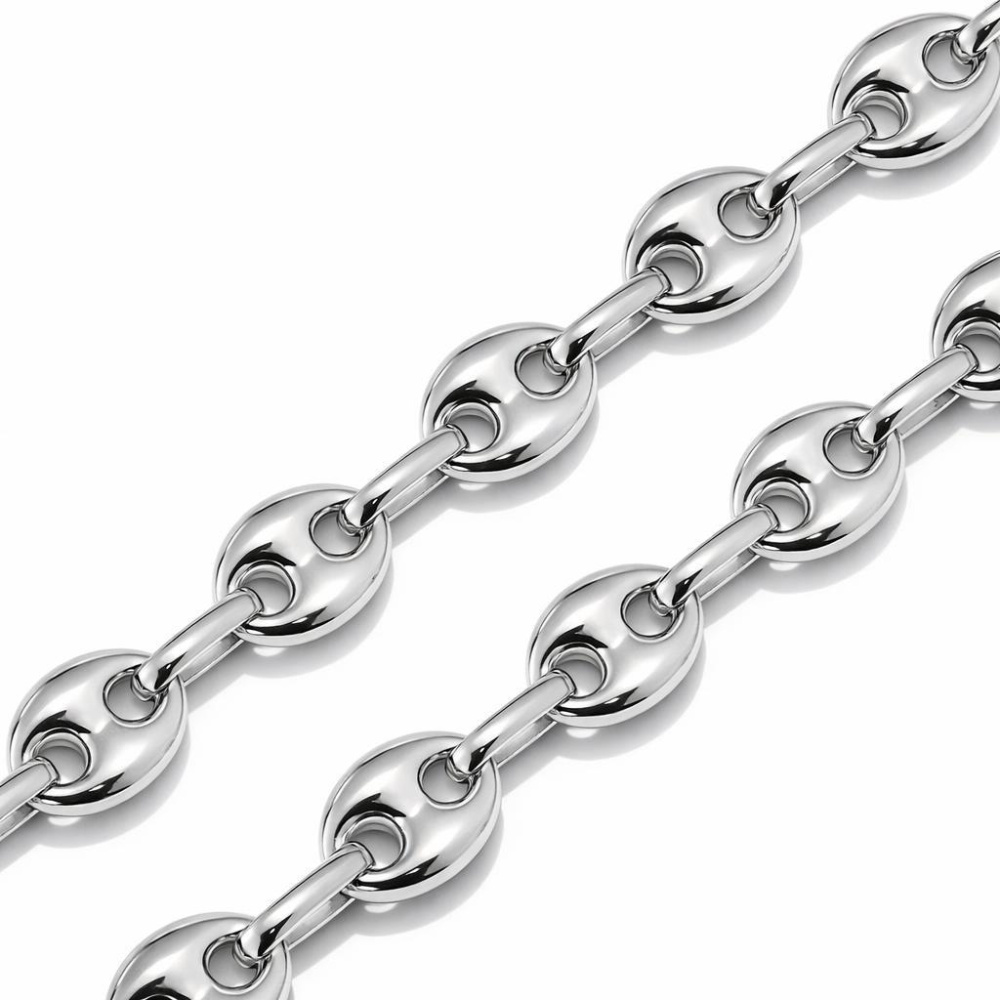 Chaine Argent 925 - Grains de caf� 7.1mm - 50cm