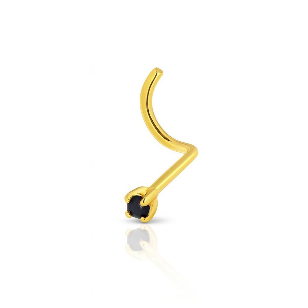 Piercing nez Or  et Saphir