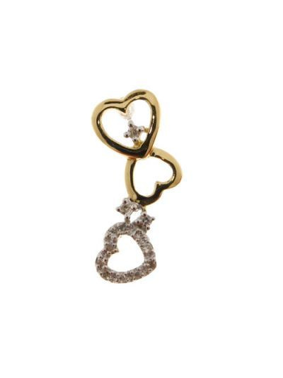 Pendentif Diamants 3 coeurs Or