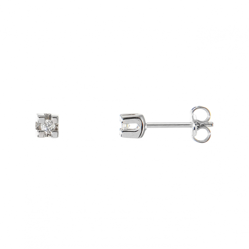 Boucles d'oreilles Diamant Or Blanc