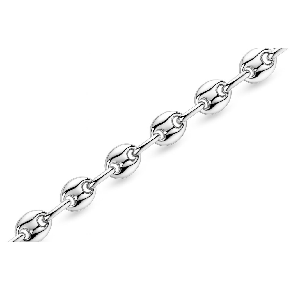 Bracelet Argent Grains de caf� 5.6mm - 19cm