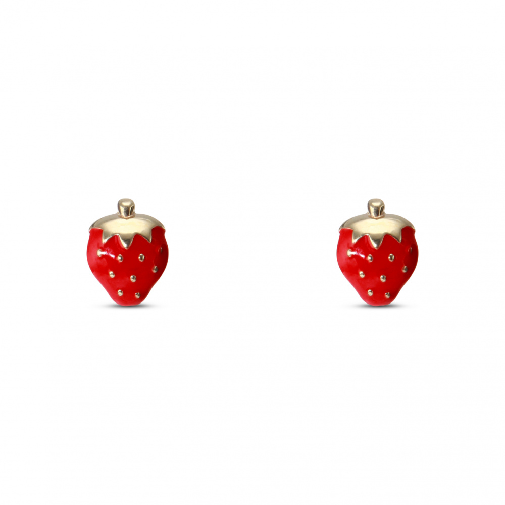 Boucles d'oreilles Or  fraises