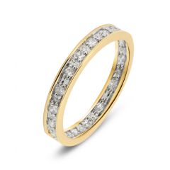 Alliance tour complet en Or Jaune et Diamant (0.36ct)