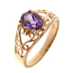 Bague Arabesque Vermeil Améthyste