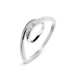 Bague Or Blanc 750 Diamant 0.005 carat