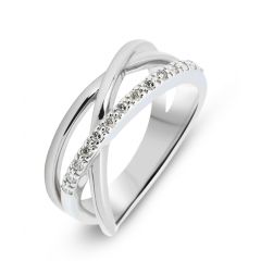 Bague Or Blanc 750 Diamant 0.14 carat