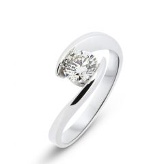 Bague Or Blanc Diamant 0.70 carat H i1