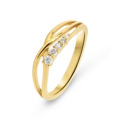 Bague Or Jaune 750 Diamant 0.10 carat