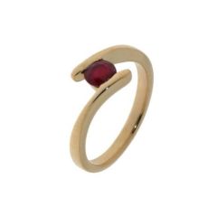 Bague Or Jaune Rubis Rond 5.5mm